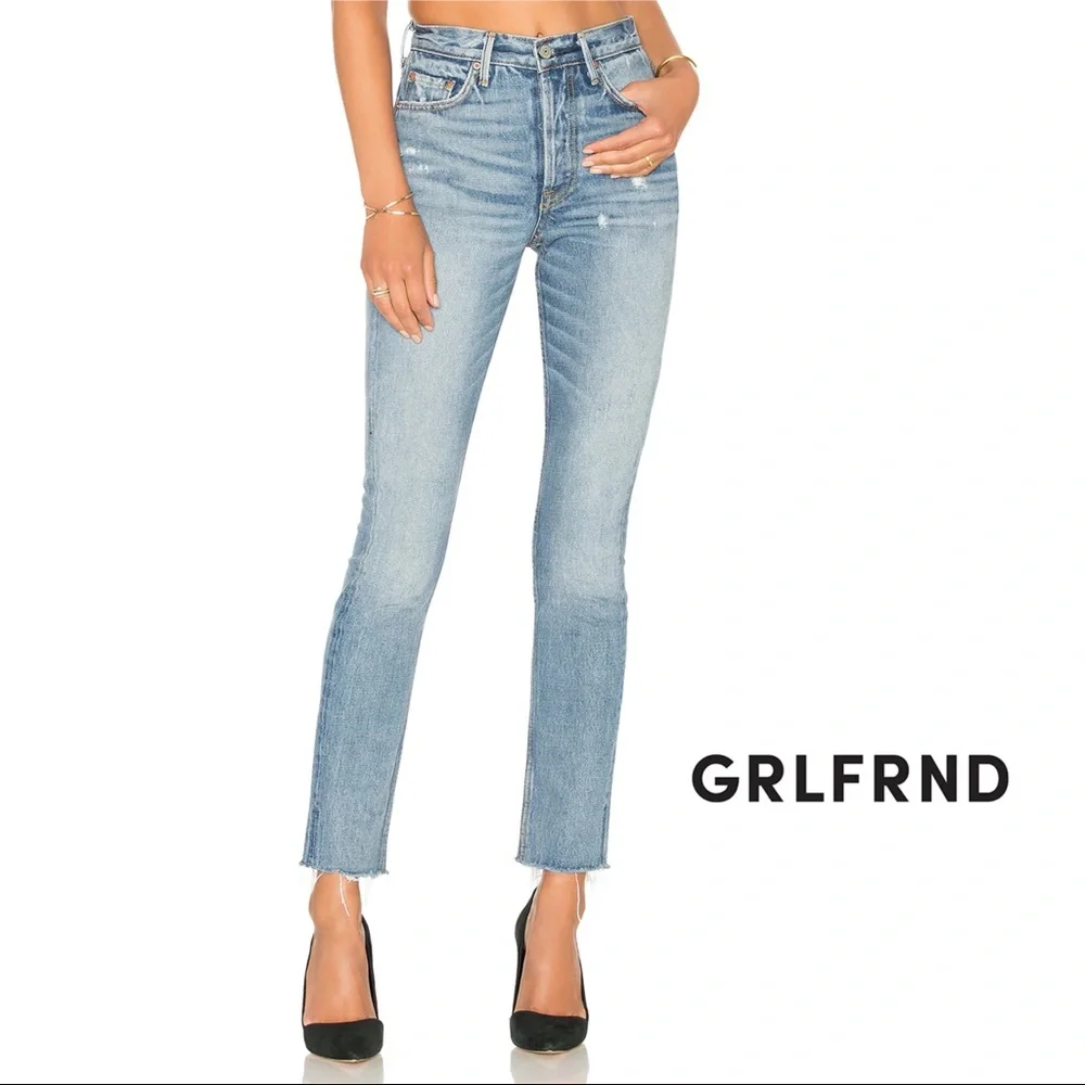 NEW Grfrnd Karolina High Rise Skinny Raw hem in Last Dance - Picture 1 of 10